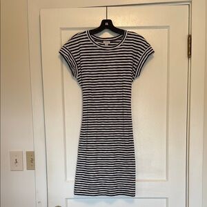 J crew Striped Black and White cotton Dress